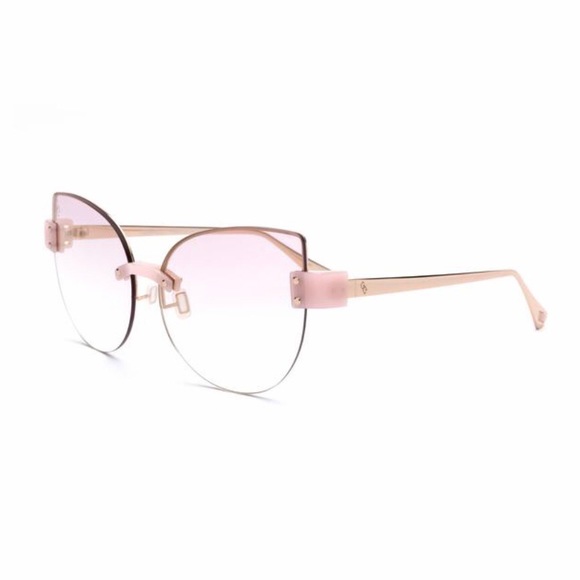 Pastel pink and gold cateye fashion sunglasses main image 5